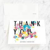 "Floral Sixteenth" - Sweet Sixteen Party Thank You Cards in Aquamarine by Lady Noble - Front