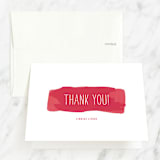 "Watercolor Strokes" - Sweet Sixteen Party Thank You Cards in Blush by Shari Margolin - Front
