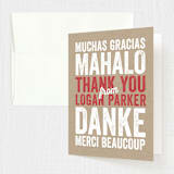 "Kraft Birthday" - Sweet Sixteen Party Thank You Cards in Fire Engine by Erin Deegan - Front