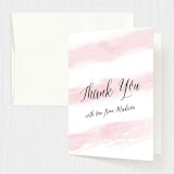 "Sweet Stripes" - Sweet Sixteen Party Thank You Cards in Cotton Candy by Sarah Brown - Front