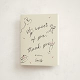 "Sweets & Treats" - Sweet Sixteen Party Thank You Cards in Licorice by Sarah Rosenthal - Front