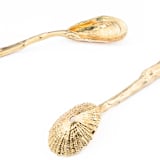 "Shell Spoon Set" - Serving Utensils in brass by Shelton Metal