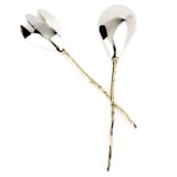 "Olive Branch Serving Spoon Set" - Serving Utensils in brass by Shelton Metal