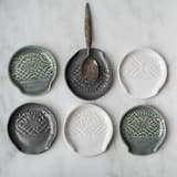 "Lace Spoon Rest - Gunmetal" - Serving Utensils in gray by Handmade Studio TN