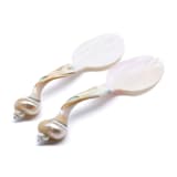 "Seashell Serving Set in Pearl White" - Serving Utensils in white by Michelle Pham