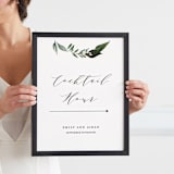 "Black 11x14" - Standing Frame in black by Minted - With person for scale