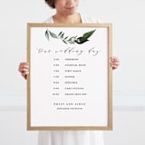 "Gold 16x20" - Standing Frame in brass gold by Minted - With person for scale
