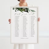 "Maple 18x24" - Standing Frame in pale maple by Minted - With person for scale