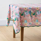 "Jungle Florals" - Tablecloth in Blush by Alethea and Ruth - Tablecloth