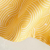 "Sunshine Wave" - Tablecloth in Golden by Lise Gulassa - Detail