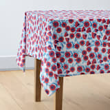 "Painted Poppies" - Tablecloth in Poppy by Katharine Watson - Tablecloth