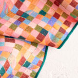 "Good Things Take Time" - Tablecloth in Vibrant by Kimberly Young - Detail
