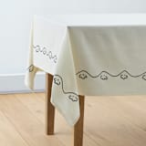 "All grown up" - Tablecloth in Cream by Inkblot Design - Tablecloth