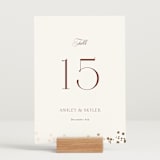 "Brooklyn Bridge" - Table Numbers in Chiffon by Cass Loh - Displayed (stand not included)