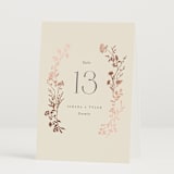 "Queen Anne's Lace" - Table Numbers in Creme Brulee by Jennifer Wick - Folded