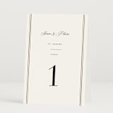 "Scripted Striped" - Table Numbers in Silk by Carolyn MacLaren - Folded