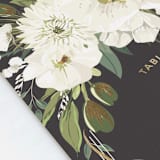 "Garden Blooms" - Table Numbers in Ivory by Susan Moyal - Detail