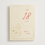 "Party On!" - Table Numbers in Sangria Spark by Zove Ahhh - Front