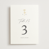 "Palm Monogram" - Table Numbers in Stone by Olivia Raufman - Front