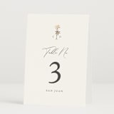 "Palm Monogram" - Table Numbers in Stone by Olivia Raufman - Folded