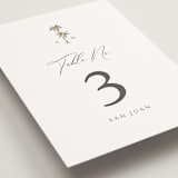 "Palm Monogram" - Table Numbers in Stone by Olivia Raufman - Detail
