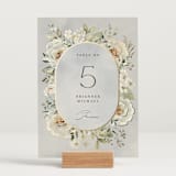 "Love Song" - Table Numbers in Meadow by Petra Kern - Displayed (stand not included)