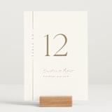 "London" - Table Numbers in Brass by Kelly Schmidt - Displayed (stand not included)