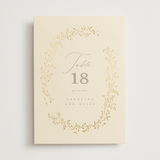"Leafy Garland" - Table Numbers in Sand by Creo Study - Front