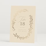 "Leafy Garland" - Table Numbers in Sand by Creo Study - Folded