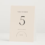 "Modernist Monogram" - Table Numbers in Latte by Christie Garcia - Folded