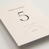 "Modernist Monogram" - Table Numbers in Latte by Christie Garcia - Detail
