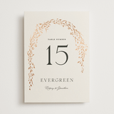 "Trailing Vines" - Table Numbers in Almond by Erin L. Wilson - Front