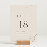 "And Centered" - Table Numbers in Cream by Hooray Creative - Displayed (stand not included)