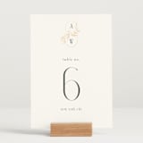 "Vining" - Table Numbers in Chantilly by Jessica Williams - Displayed (stand not included)