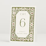 "Inlay Frame" - Table Numbers in Avocado by Katharine Watson - Folded