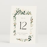 "Garden Serenity" - Table Numbers in Greenery by Itsy Belle Studio - Folded