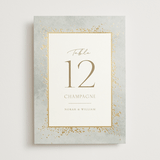 "Effervescent" - Table Numbers in Dove by Meggy Masters - Front