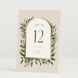 "Bliss" - Table Numbers in Champagne by Leah Bisch - Folded