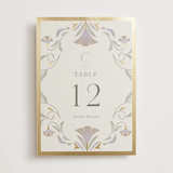 "Deco Nouveau" - Table Numbers in Vanilla by Lori Wemple - Front