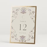 "Deco Nouveau" - Table Numbers in Vanilla by Lori Wemple - Folded