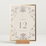 "Deco Nouveau" - Table Numbers in Vanilla by Lori Wemple - Displayed (stand not included)