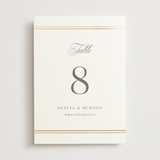 "Classic Elegance" - Table Numbers in Pearl by Nicole Walsh - Front