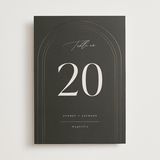 "The Arc" - Table Numbers in Truffle by Vera Lim - Front