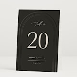 "The Arc" - Table Numbers in Truffle by Vera Lim - Folded
