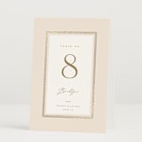 "Soleil" - Table Numbers in Latte by Kristie Kern - Folded