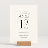 "Unite" - Table Numbers in Opal by Leah Bisch - Displayed (stand not included)