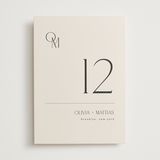 "Modern Corner" - Table Numbers in Linen by Kelly Schmidt - Front