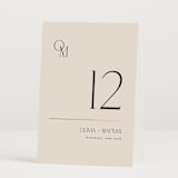 "Modern Corner" - Table Numbers in Linen by Kelly Schmidt - Folded