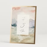"Mountain" - Table Numbers in Latte by Lori Wemple - Folded