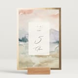 "Mountain" - Table Numbers in Latte by Lori Wemple - Displayed (stand not included)